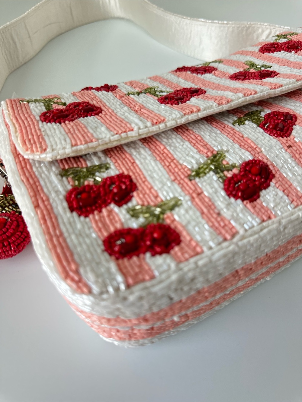 Viral Cherry Beaded Shoulder bag